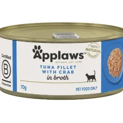 Applaws Cat Tin Tuna Fillet Crab in Broth 70g