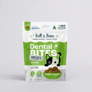 Bell & Bone Dental Bites - Cat Chicken & Blueberries 80g