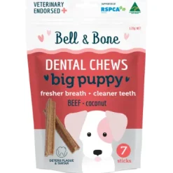 Bell & Bone Dental Chews Big Puppy - Beef 120g