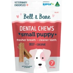 Bell & Bone Dental Chews Small Puppy - Beef 80g