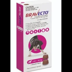 Bravecto Chews for Dogs Pink 40-56kg 2pack