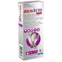 Bravecto Plus Cat Purple 6.25 to 12.5kg 2 Pack