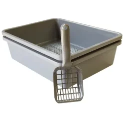 Cat Litter 3 Piece Sieve Tray - Charcoal