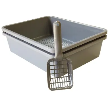 Cat Litter 3 Piece Sieve Tray - Charcoal
