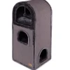 Cat Post - 3 Chamber Den Charcoal