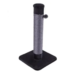 Cat Scratch Post Black Plush Medium