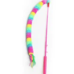 Cat Wand Toy w/Tail & Bell 40cm