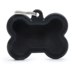 Dog Tag Hush Design Bone Black