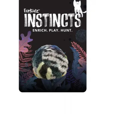 Furkidz Instincts Woolly Ball White 5cm