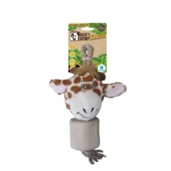 Furkidz Mighty Chomp Safari Coffee Wood - Giraffe w/Rope