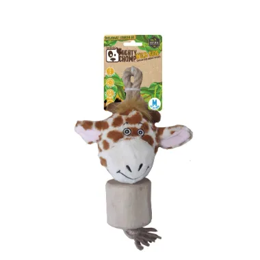 Furkidz Mighty Chomp Safari Coffee Wood - Giraffe w/Rope