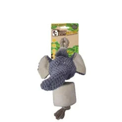 Furkidz Mighty Chomp Safari Coffee Wood - Elephant w/Rope