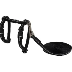 Harness And Lead Set Black For Cats
