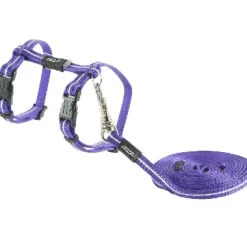 Harness And Lead Set Purple For Cats