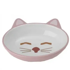 Here Kitty Cat Bowl Oval Pink 13cm