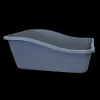 High Back Litter Tray Black 46x38cm