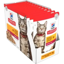 Hills Feline Pouch Adult 1-6 Chicken 12 Pack