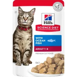 Hills Feline Pouch Adult 1-6 Ocean Fish 85g