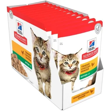 Hills Feline Pouch Kitten Chicken 12 Pack