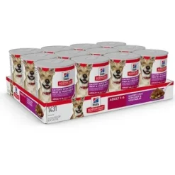 Hills Mature Dog Savory Stew Beef & Veg 12 Pack