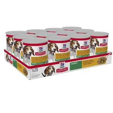 Hills Puppy Savory Stew Chicken & Veg 12 Pack