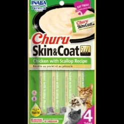 Inaba Cat Churu Skin & Coat Chicken & Scallop 56g