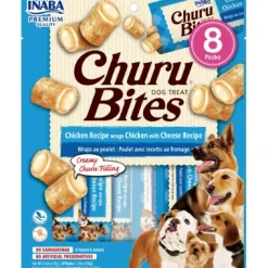 Inaba Dog Churu Wrap Bites Chicken with Cheese 96g