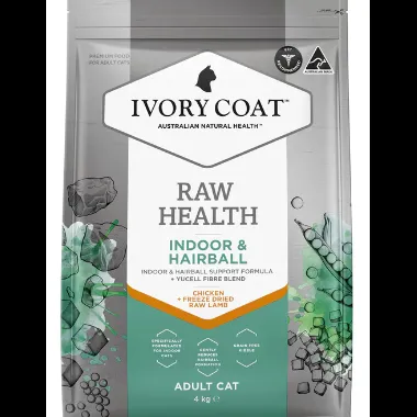 Ivory Coat Raw Health Cat Indoor & Hairball Chicken 4Kg