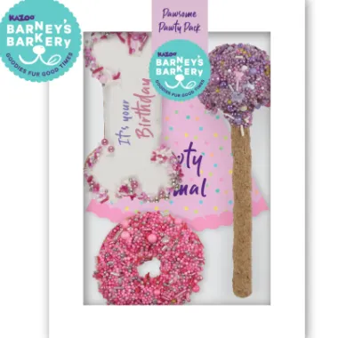 Kazoo Barneys Barkery Dog Birthday Party Pack -Pink 150g