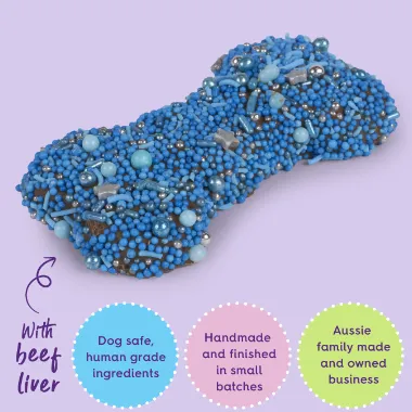 Kazoo Barneys Barkery Dog Bone Biscuit - Blue 47gm