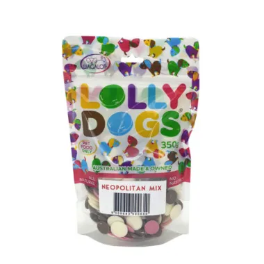 Lolly Dogs Neopolitan Drops 350g