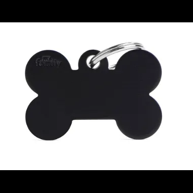 Pet ID Tag Aluminium Black Bone XLarge