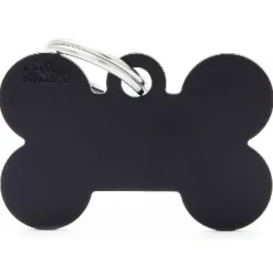 Pet ID Tag Aluminium Black Bone