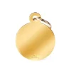 Pet ID Tag Aluminium Gold Circle Large