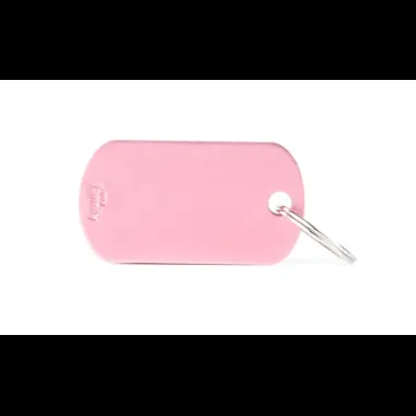 Pet ID Tag Aluminium My Family Basic Military Pink Small