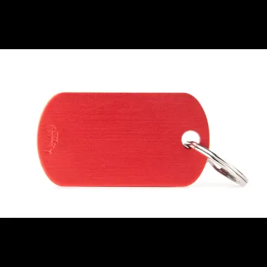 Pet ID Tag Aluminium My Family Basic Military Red Small
