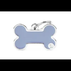 Pet ID Tag Aluminium my Family Basic H'made Bone Lilac Large