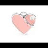 Pet ID Tag Aluminium My Family Basic H'made Heart Pastel Pink