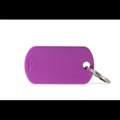 Pet ID Tag Aluminium My Family Basic Military Purple Small