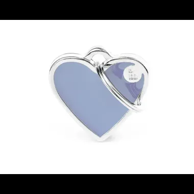 Pet ID Tag Aluminium My Family Basic H'made Heart Lilac Small