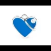 Pet ID Tag Aluminium My Family Basic H'made Heart Dark Blue