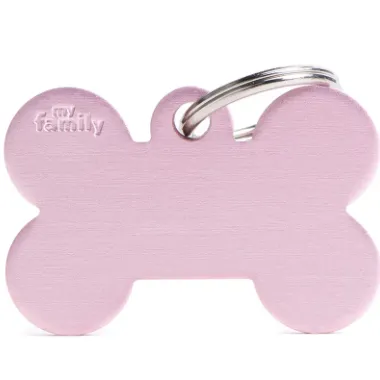 Pet ID Tag Aluminium My Family Basic H'made Bone