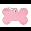 Pet ID Tag Aluminium Pink Bone Large