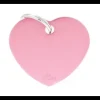 Pet ID Tag Aluminium Pink Heart Large