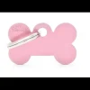 Pet ID Tag Aluminium Pink Bone Small