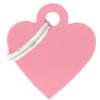 Pet ID Tag Aluminium Pink Heart Small