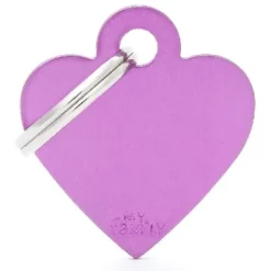 Pet ID Tag Aluminium Purple Heart