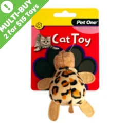 Pet One Cat Toy Plush Leopard Tortoise 10.5cm