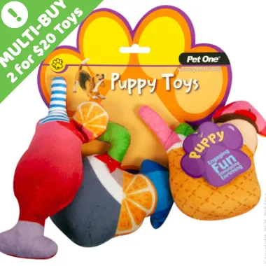 Pet One Doy Toy Puppy Mocktails Assorted