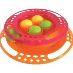 Scream Single Ring Tower Cat Toy Pink and Orange